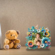 Load image into Gallery viewer, Special Shape Floral Diamond Painting Photo Frame Kits Bedroom Table Decor
