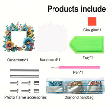 Load image into Gallery viewer, Special Shape Floral Diamond Painting Photo Frame Kits Bedroom Table Decor
