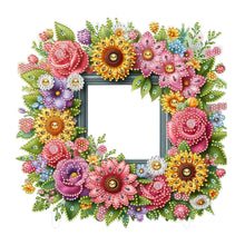 Load image into Gallery viewer, Special Shape Floral Diamond Painting Photo Frame Kits Bedroom Table Decor

