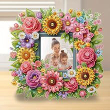 Load image into Gallery viewer, Special Shape Floral Diamond Painting Photo Frame Kits Bedroom Table Decor
