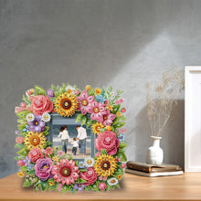 Load image into Gallery viewer, Special Shape Floral Diamond Painting Photo Frame Kits Bedroom Table Decor
