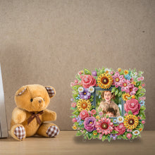 Load image into Gallery viewer, Special Shape Floral Diamond Painting Photo Frame Kits Bedroom Table Decor
