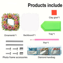 Load image into Gallery viewer, Special Shape Floral Diamond Painting Photo Frame Kits Bedroom Table Decor
