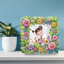 Load image into Gallery viewer, Special Shape Floral Diamond Painting Photo Frame Kits Bedroom Table Decor
