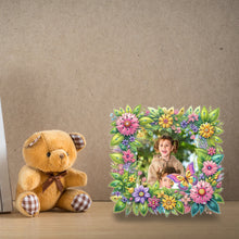 Load image into Gallery viewer, Special Shape Floral Diamond Painting Photo Frame Kits Bedroom Table Decor

