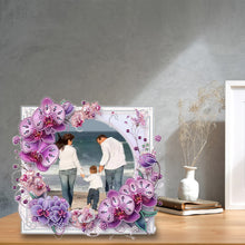 Load image into Gallery viewer, Special Shape Floral Diamond Painting Photo Frame Kits Bedroom Table Decor
