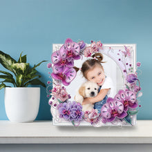 Load image into Gallery viewer, Special Shape Floral Diamond Painting Photo Frame Kits Bedroom Table Decor
