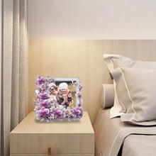 Load image into Gallery viewer, Special Shape Floral Diamond Painting Photo Frame Kits Bedroom Table Decor
