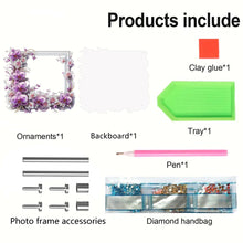 Load image into Gallery viewer, Special Shape Floral Diamond Painting Photo Frame Kits Bedroom Table Decor
