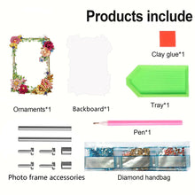Load image into Gallery viewer, Special Shape Floral Diamond Painting Photo Frame Kits Bedroom Table Decor
