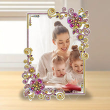 Load image into Gallery viewer, Special Shape Floral Diamond Painting Photo Frame Kits Bedroom Table Decor
