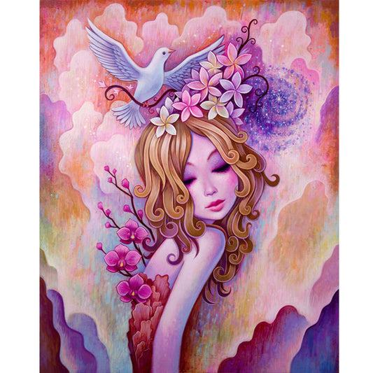Diamond Painting - Full Round - girl (40*50CM)