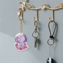 Load image into Gallery viewer, 6Pcs Double Side Optimistic Old Lady Diamond Art Craft Keychain DIY Crafts Decor
