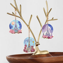 Load image into Gallery viewer, 6Pcs Double Side Optimistic Old Lady Diamond Art Craft Keychain DIY Crafts Decor
