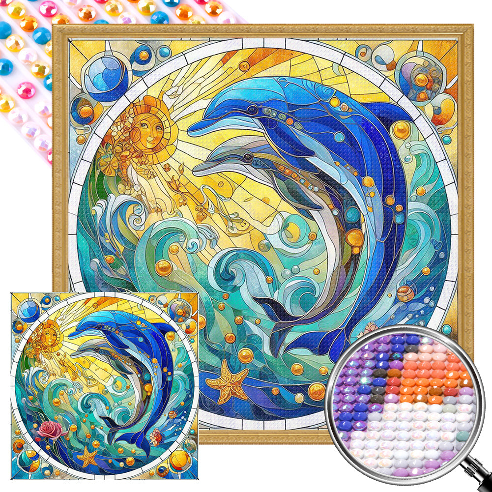 AB Diamond Painting - Full Round - dolphin (40*40CM)