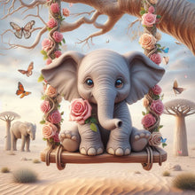 Load image into Gallery viewer, Diamond Painting - Full Round - leisure elephant (40*40CM)
