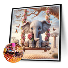 Load image into Gallery viewer, Diamond Painting - Full Round - leisure elephant (40*40CM)
