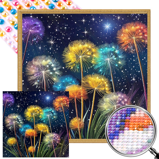 AB Diamond Painting - Full Round - Colorful dandelion (40*40CM)