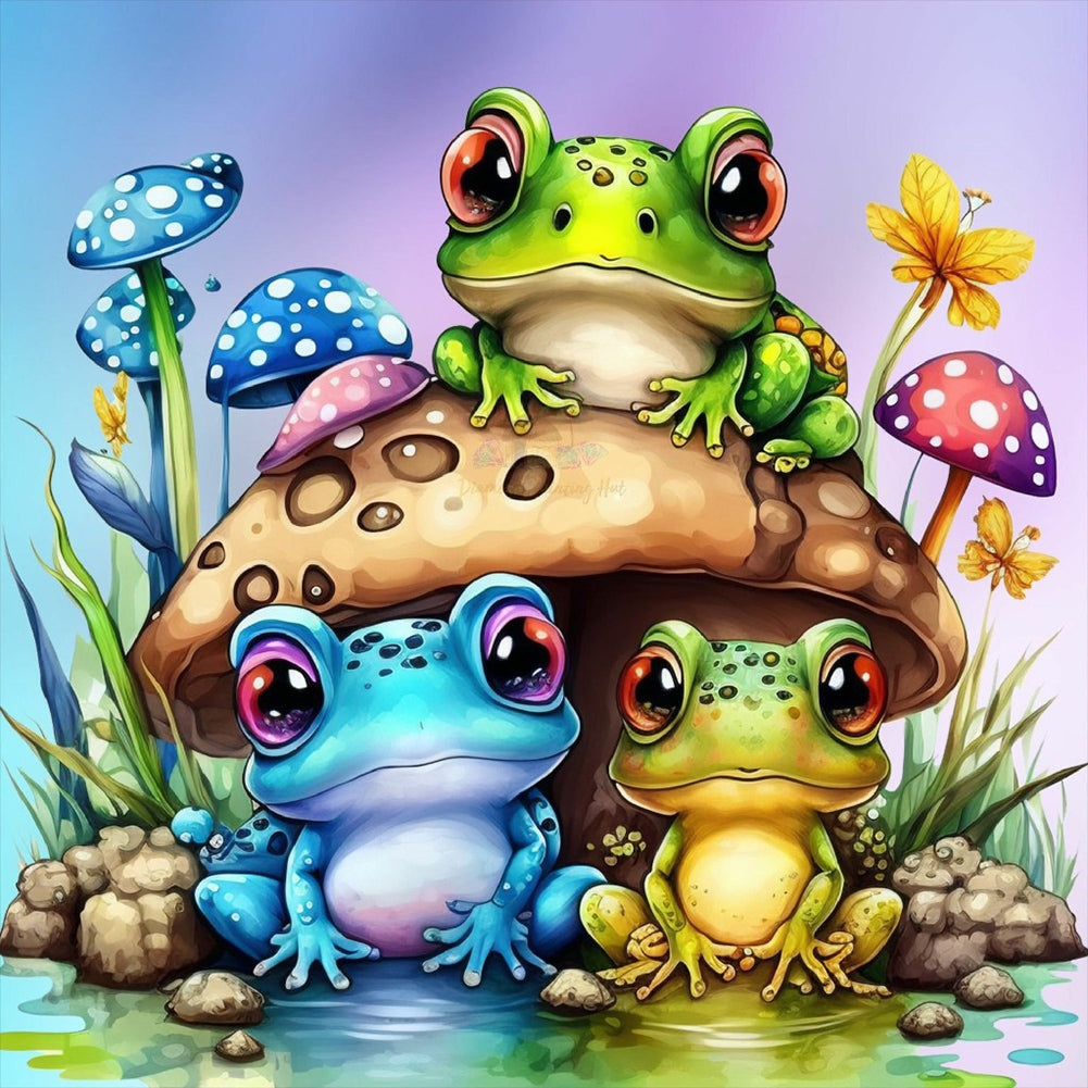 Diamond Painting - Full Round - cartoon frog (40*40CM)