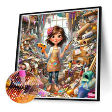 Load image into Gallery viewer, Diamond Painting - Full Round - handmade girl (50*50CM)
