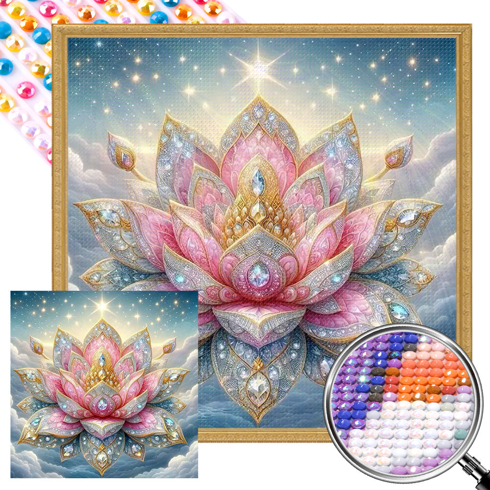 AB Diamond Painting - Full Round - Mysterious Lotus (45*45CM)