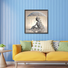 Load image into Gallery viewer, Diamond Painting - Partial Special Shaped - long hair woman with artistic umbrella (30*30CM)
