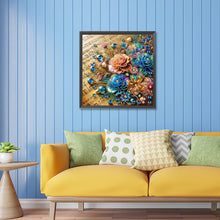 Load image into Gallery viewer, Diamond Painting - Partial Special Shaped - blooming flowers on sheet music (30*30CM)
