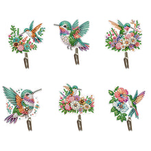 Load image into Gallery viewer, 6Pcs Diamond Painting Hooks Colorful Animal Flower Diamond Art Craft Wall Hooks
