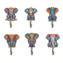 Load image into Gallery viewer, 6Pcs Diamond Painting Hooks Colorful Animal Flower Diamond Art Craft Wall Hooks
