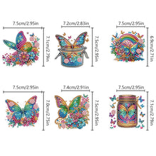 Load image into Gallery viewer, 6Pcs Diamond Painting Hooks Colorful Animal Flower Diamond Art Craft Wall Hooks
