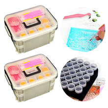 Load image into Gallery viewer, 111Pcs DIY Diamond Painting Tools Set Tweezers Art Craft Supplies (Pink)

