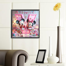 Load image into Gallery viewer, Diamond Painting - Full Round - disney mickey minnie letters (40*40CM)
