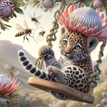 Load image into Gallery viewer, Diamond Painting - Full Round - swing leopard (40*40CM)
