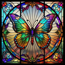Load image into Gallery viewer, Diamond Painting - Full Round - butterfly glass art (40*40CM)
