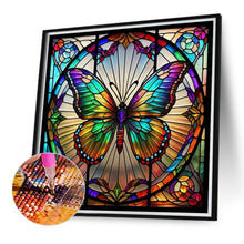 Load image into Gallery viewer, Diamond Painting - Full Round - butterfly glass art (40*40CM)
