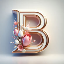 Load image into Gallery viewer, Diamond Painting - Full Round - Flower letter B (40*40CM)
