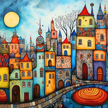 Load image into Gallery viewer, Diamond Painting - Full Round - rainbow house (40*40CM)
