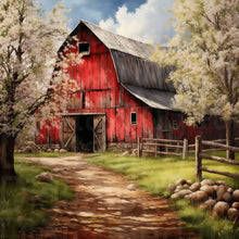 Load image into Gallery viewer, Diamond Painting - Full Round - red wooden house (40*40CM)
