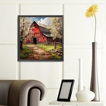 Load image into Gallery viewer, Diamond Painting - Full Round - red wooden house (40*40CM)
