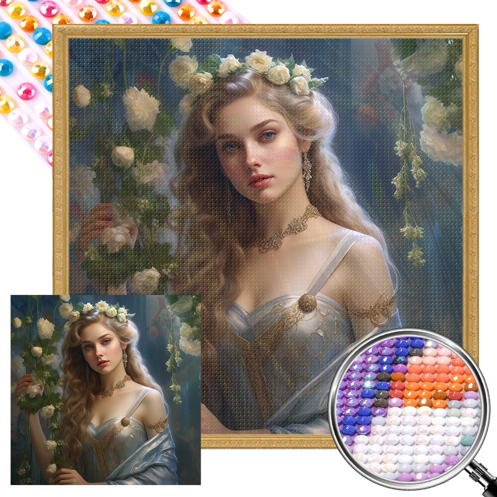 AB Diamond Painting - Full Round - flower princess (40*40CM)