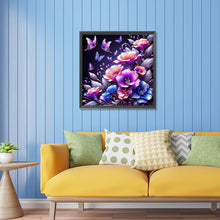Load image into Gallery viewer, Diamond Painting - Partial Special Shaped - night rose butterfly (30*30CM)
