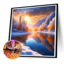 Load image into Gallery viewer, Diamond Painting - Full Round - snowy sunset (30*30CM)

