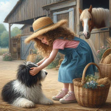 Load image into Gallery viewer, Diamond Painting - Full Round - farm girl (30*30CM)
