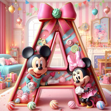 Load image into Gallery viewer, Diamond Painting - Full Round - (A) Mickey letters (30*30CM)

