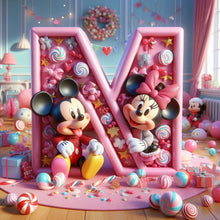 Load image into Gallery viewer, Diamond Painting - Full Round - (N) Mickey Letters (30*30CM)
