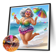 Load image into Gallery viewer, Diamond Painting - Full Round - summer fat woman (30*30CM)
