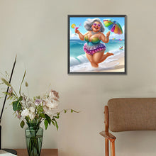 Load image into Gallery viewer, Diamond Painting - Full Round - summer fat woman (30*30CM)
