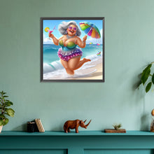 Load image into Gallery viewer, Diamond Painting - Full Round - summer fat woman (30*30CM)
