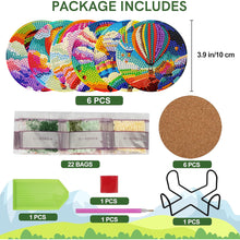 Load image into Gallery viewer, 6Pcs Diamond Painting Coasters Balloon DIY Diamond Crafts Projects for Beginners
