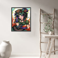 Load image into Gallery viewer, AB Diamond Painting - Full Round - girl in top hat dress (40*50CM)
